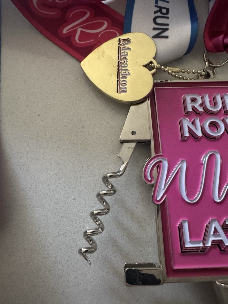 Run Now Wine Later Medal Virtual Run