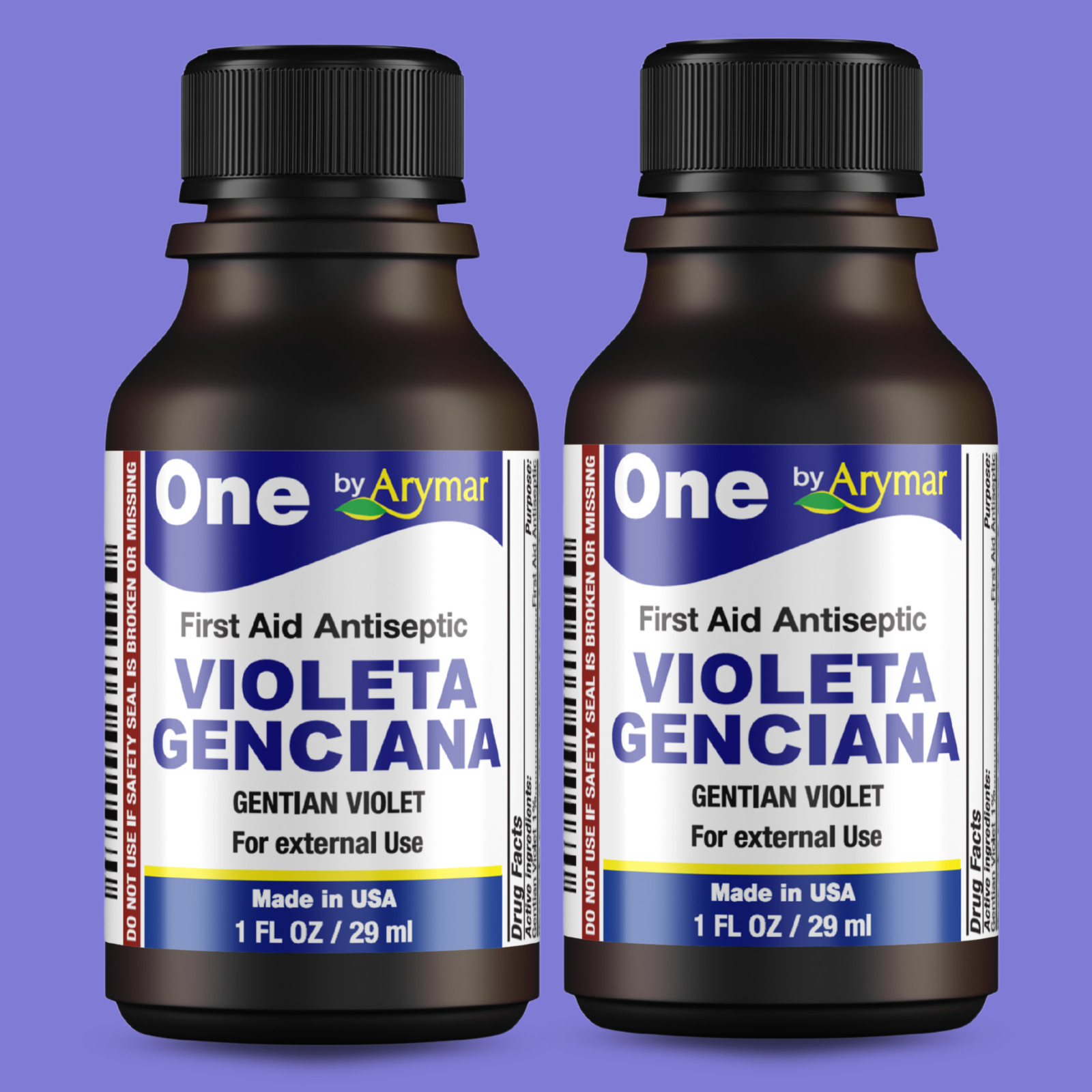 Arymar Violeta Genciana First Aid Antiseptic for Wounds, 1 fl oz (2-Pack)