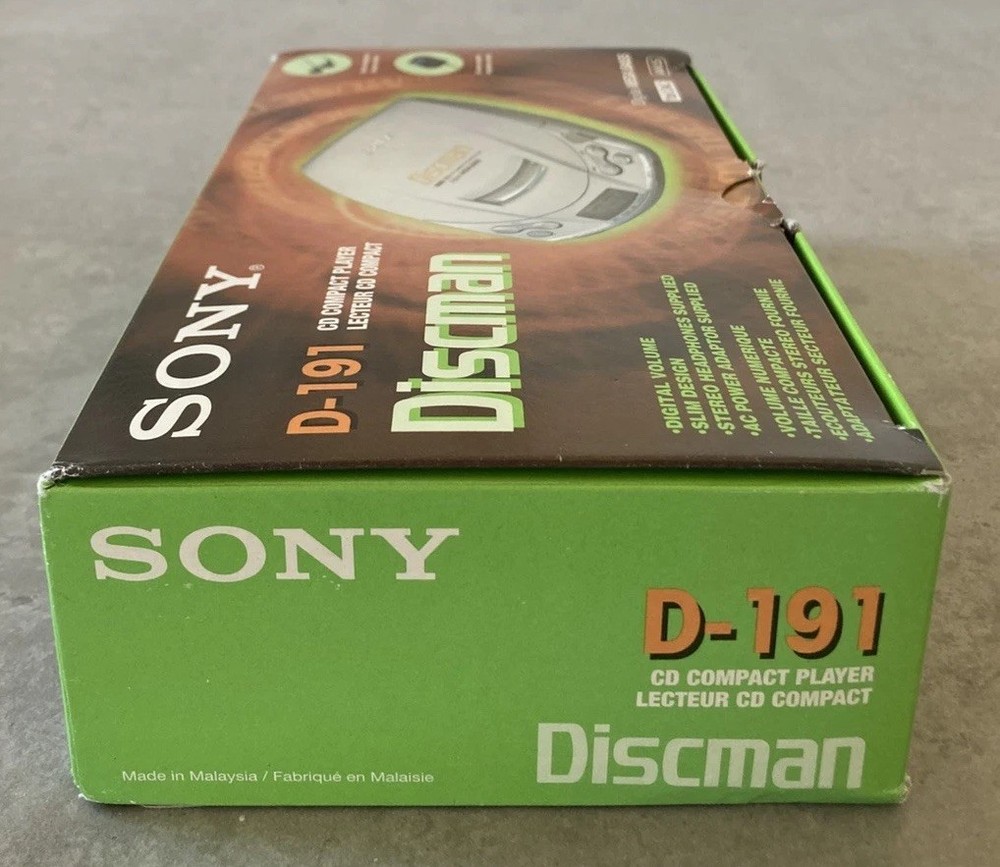Sony D-191 Discman CD Walkman - Portable CD Player - Silver - Boxed/Working