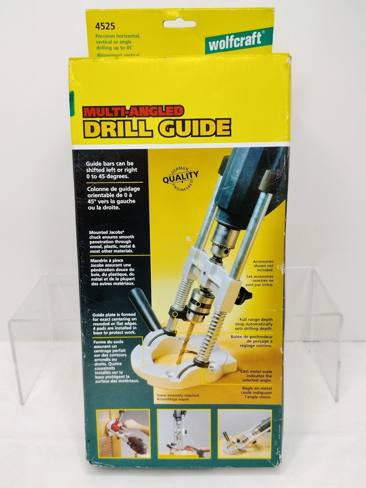 Wolfcraft 4525 Multi-Angled Drill Guide Up To 45 Degrees ~ New Open Box