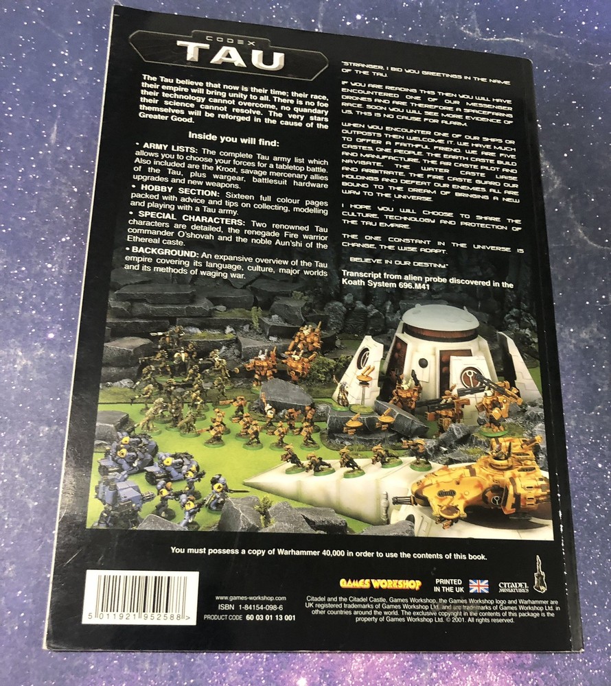 Tau Empire Codex Warhammer 40K Games Workshop 2001
