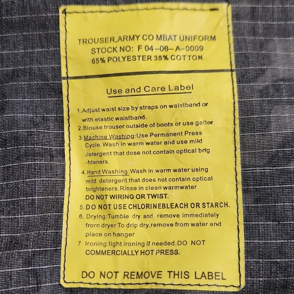 Trouser Army Combat Uniform