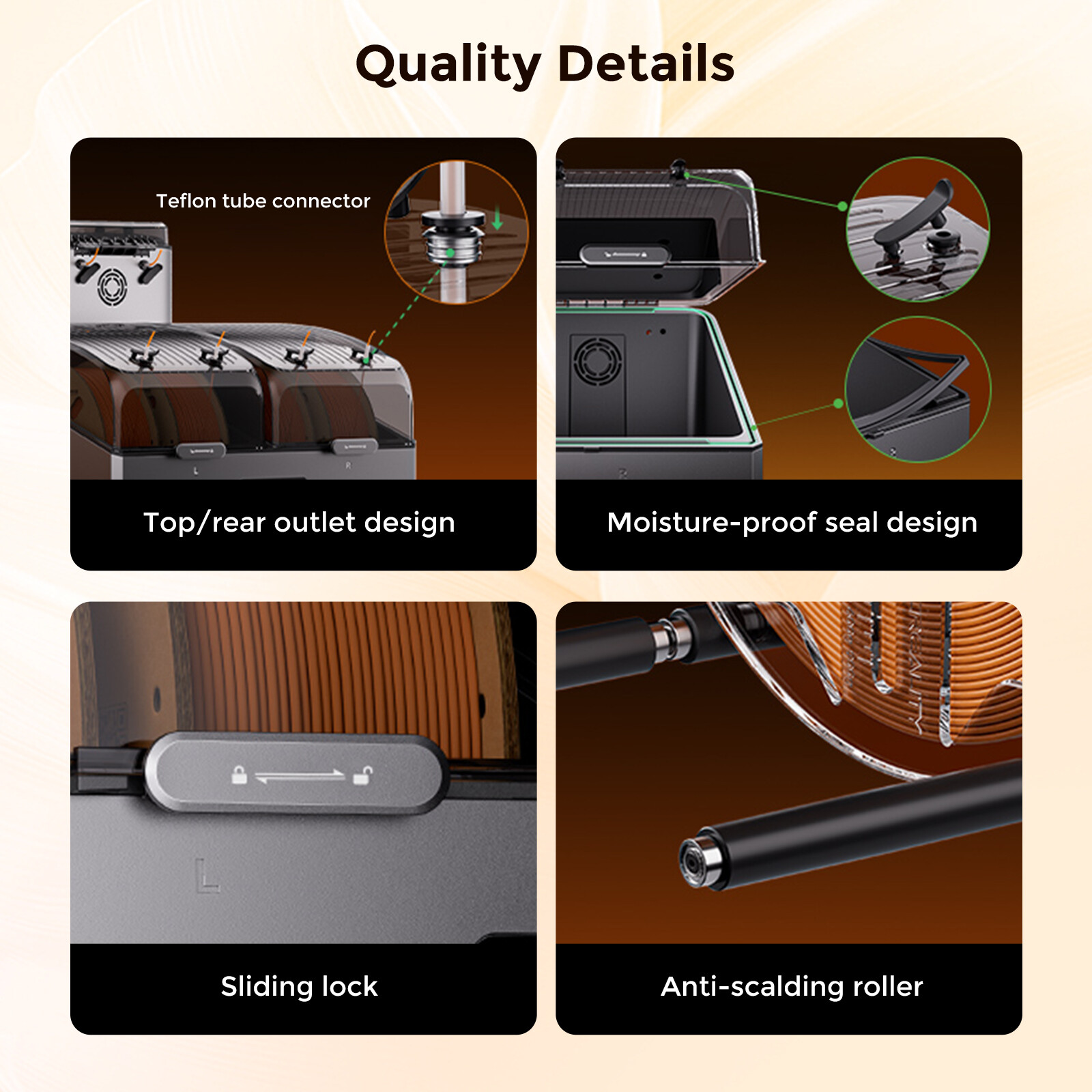 OPEN BOX Creality SpacePi X4 Filament Dryer Filament Dryer Box 360° 200W Heating