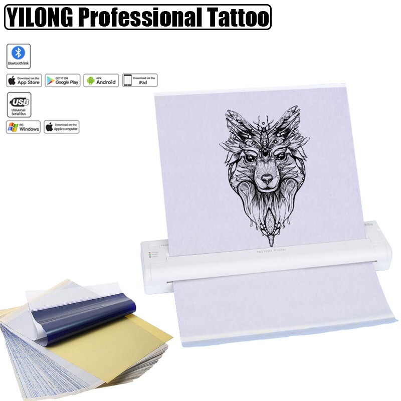 Professional Wireless Thermal Tattoo Stencil Transfer Printer Machine + 30 Paper