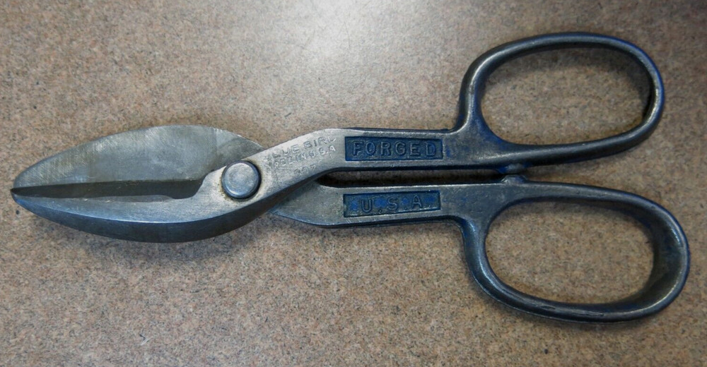 Vintage Bluebird 007 Tin Cutting Scissors