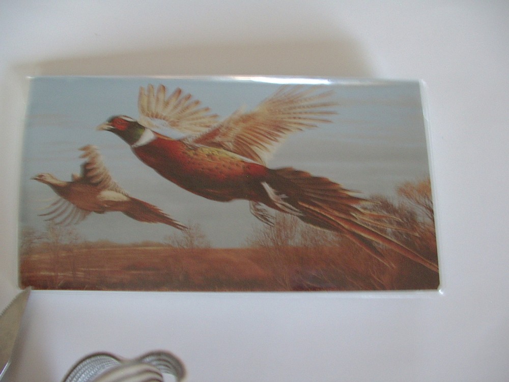 Pheasents taking off in flight Checkbook cover
