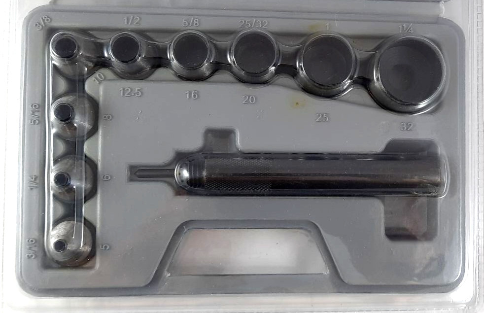 11 PC Sharp Hollow Punch Set, Leather, Copper, Rubber, Plastic - Gaskets Washers