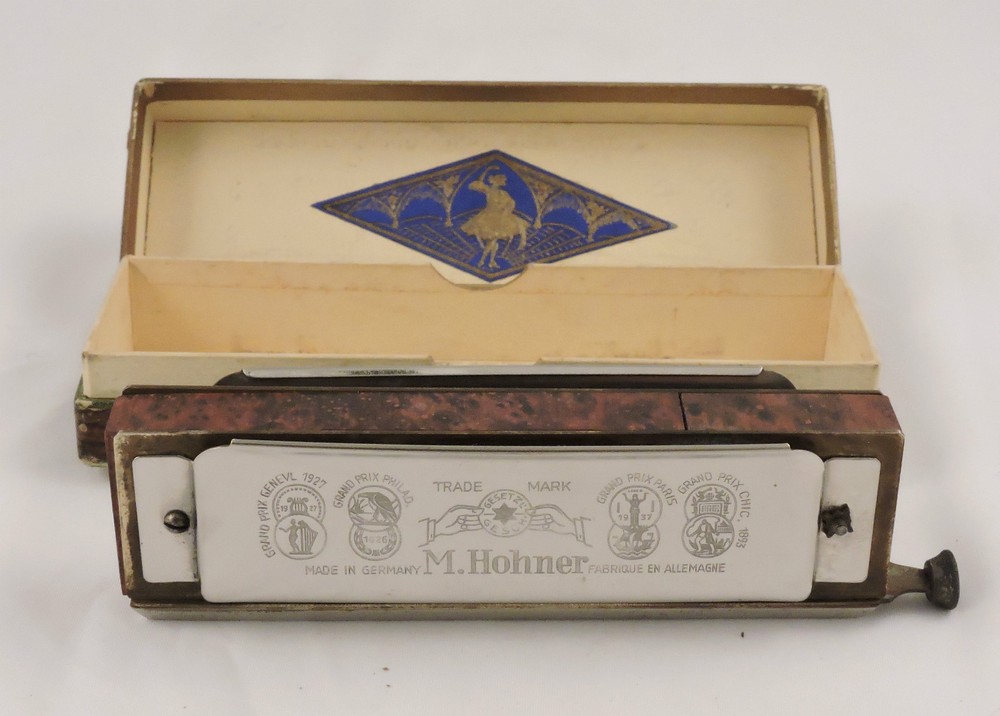 M. HOHNER German Harmonica "The Chromonica" Chromatic Case 1930's