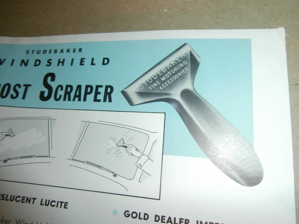 1949 Studebaker Dealer Pamphlet Brochure Order Form Windshield Frost Scraper