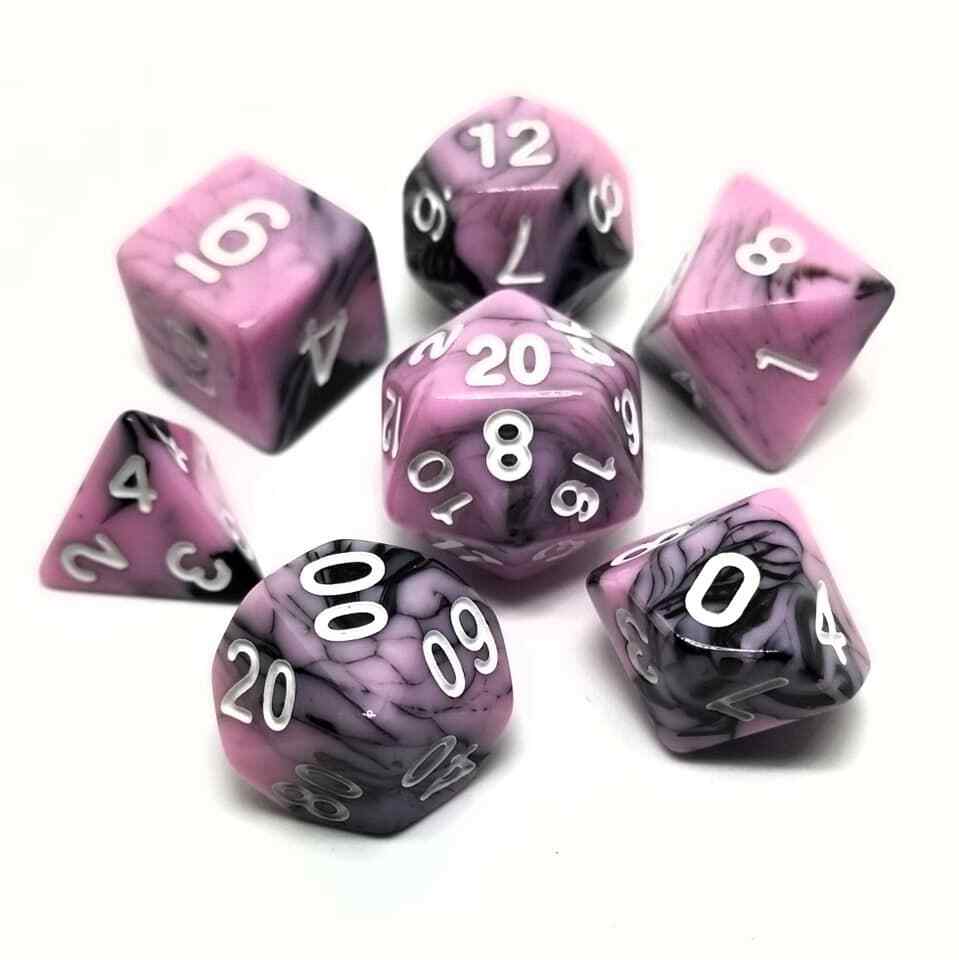 Punk Chic 7 Dice Set Polyhedral RPG DnD 5E Dungeons Dragons Pathfinder d20 AD&D
