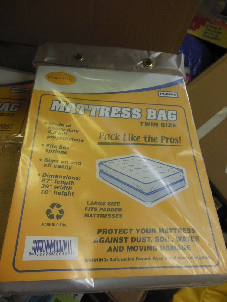 Twin size plastic mattress covers 24 case