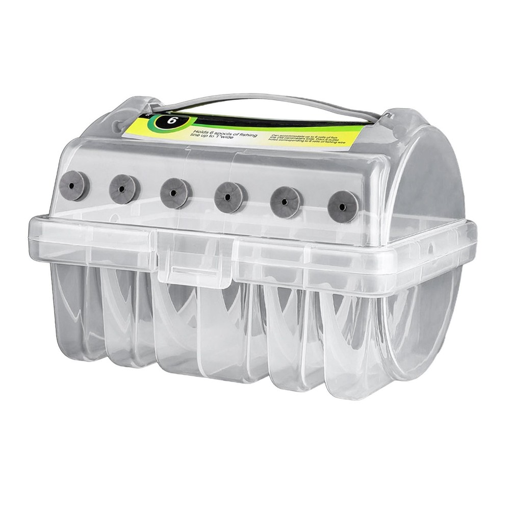 Fishing Line Storage Case Clear Line Spooling Tool Easy to Use 6 Compartments