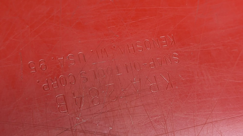 Snap-On Vintage Red Metal Socket Box - Model KRA-284B - Empty Tool Box Only