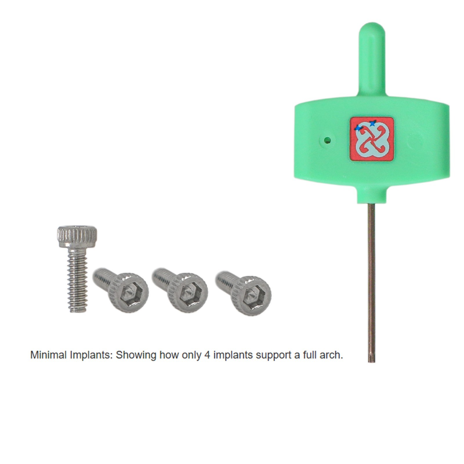 Implant Overdenture Al-on-4 treatment concept Demo Teeth Model Upper/4Srew Clear