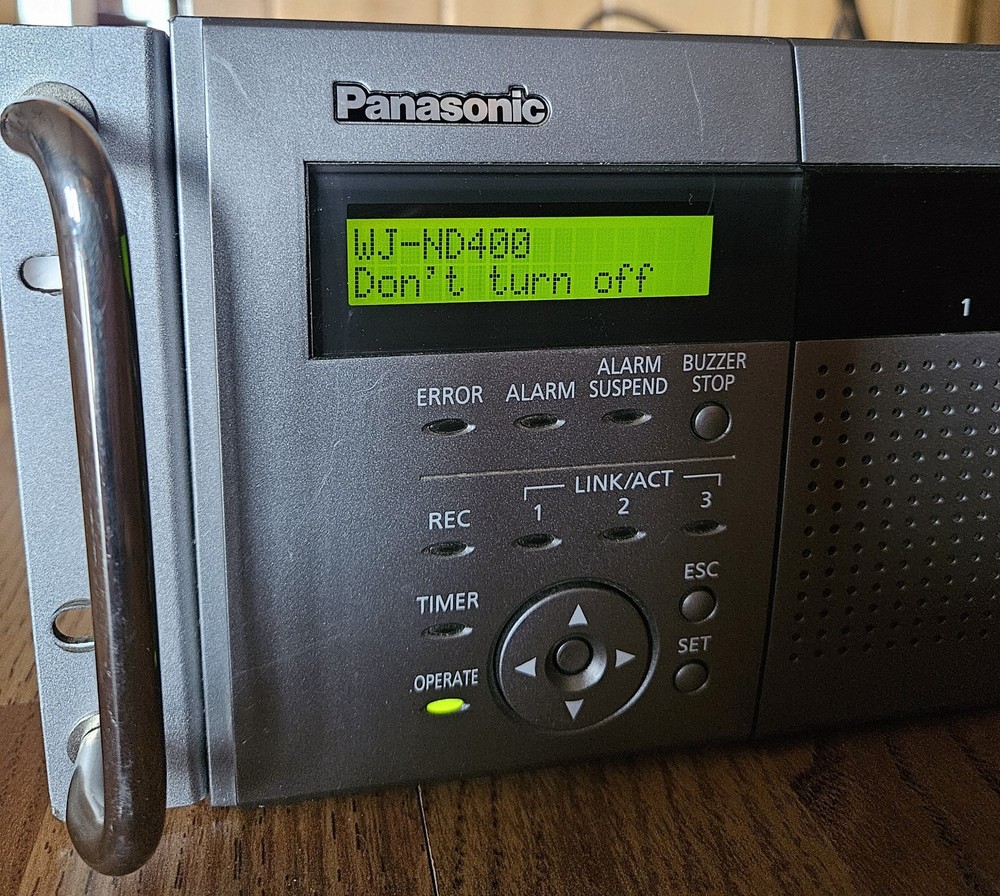 Panasonic NVR WJ-ND400K Network Disk Recorder