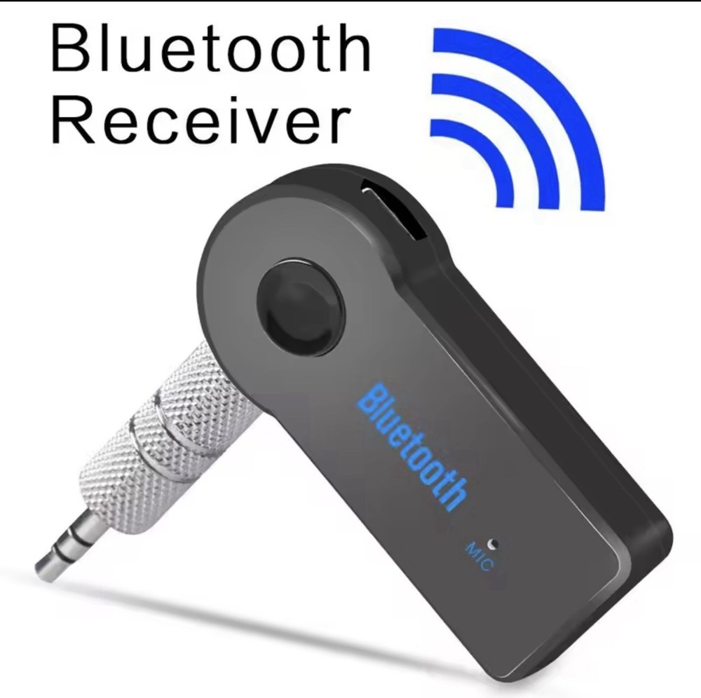 Bluetooth Wireless Audio Receiver, Microphone, Charging, 3.5mm Connector, Black