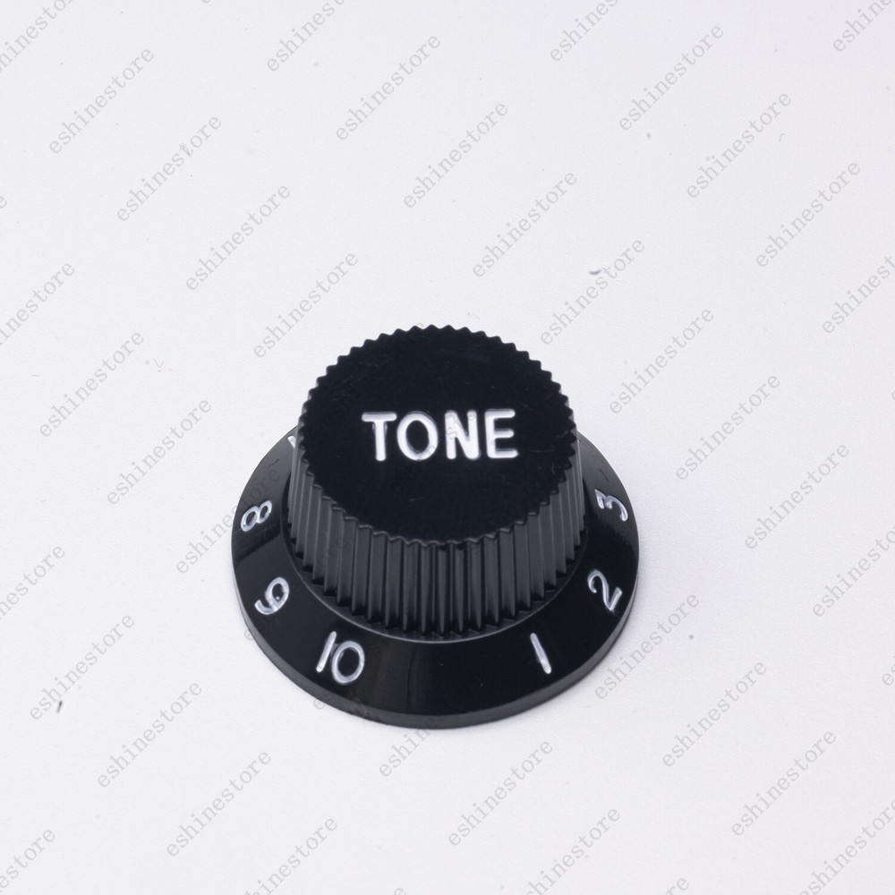 3x Black/White Numbers Electirc Guitar Knobs Volume Tone Knob for Stratocaster