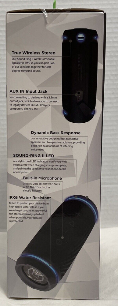 Bluetooth Speaker Morpheus 360 Sound-Ring II BT7750 Portable Wireless