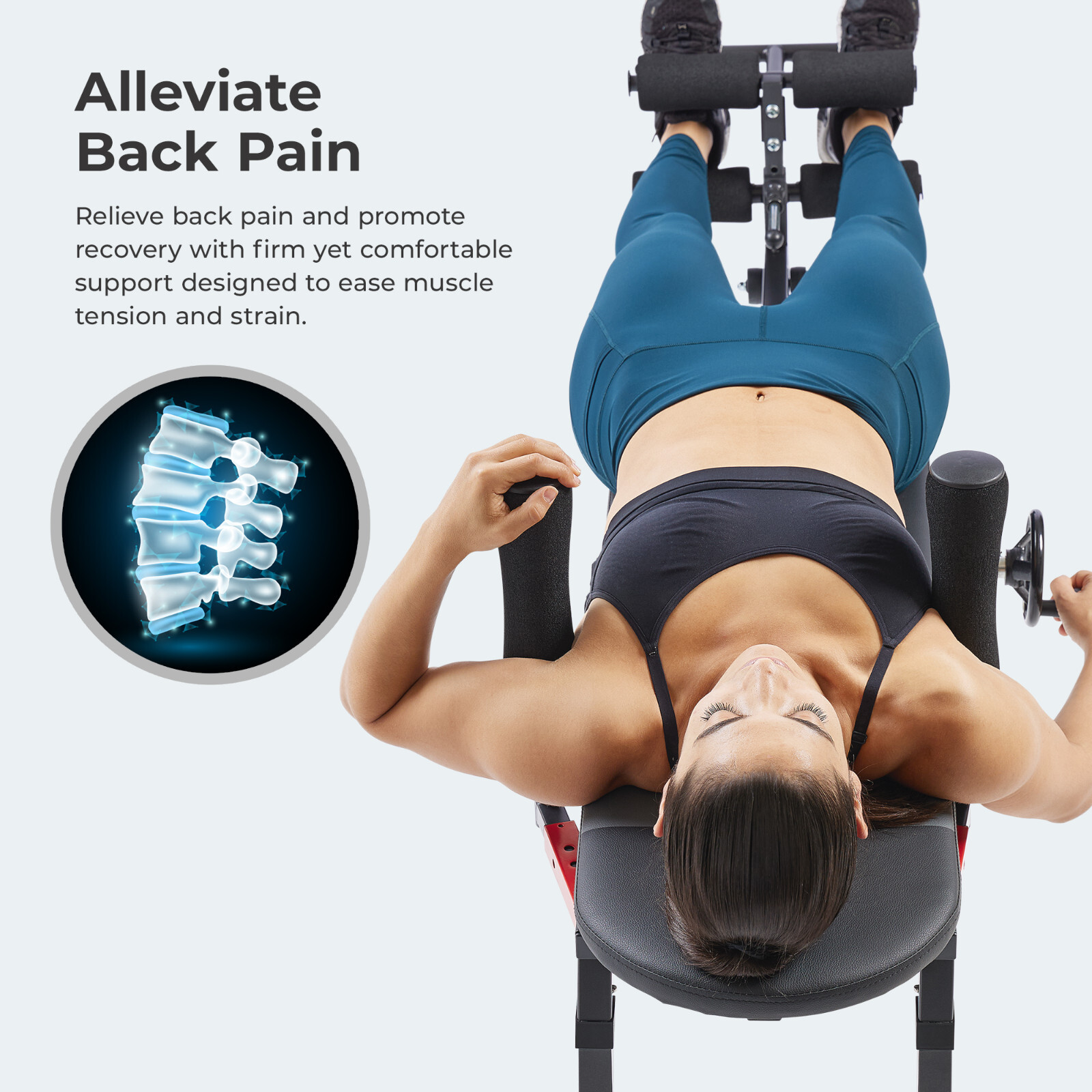 Pain Relief Decompression Table Inversion Traction Stretch Flexibility Training