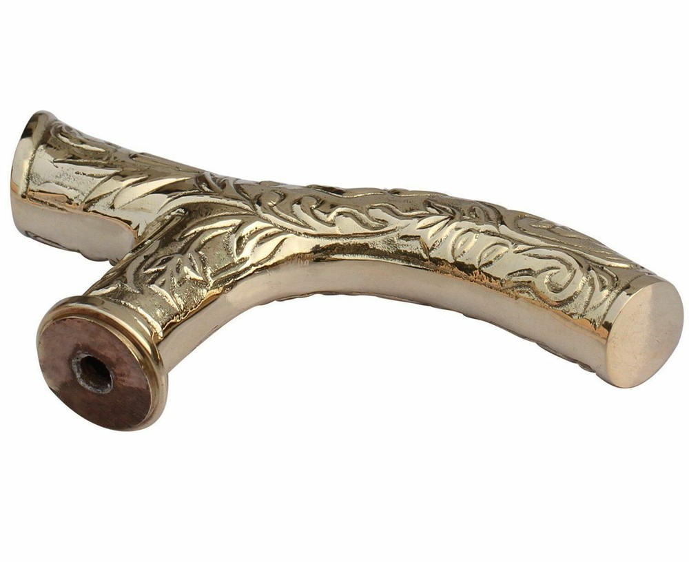 vintage derby only solid brass head handle new designer cane handmade style gift