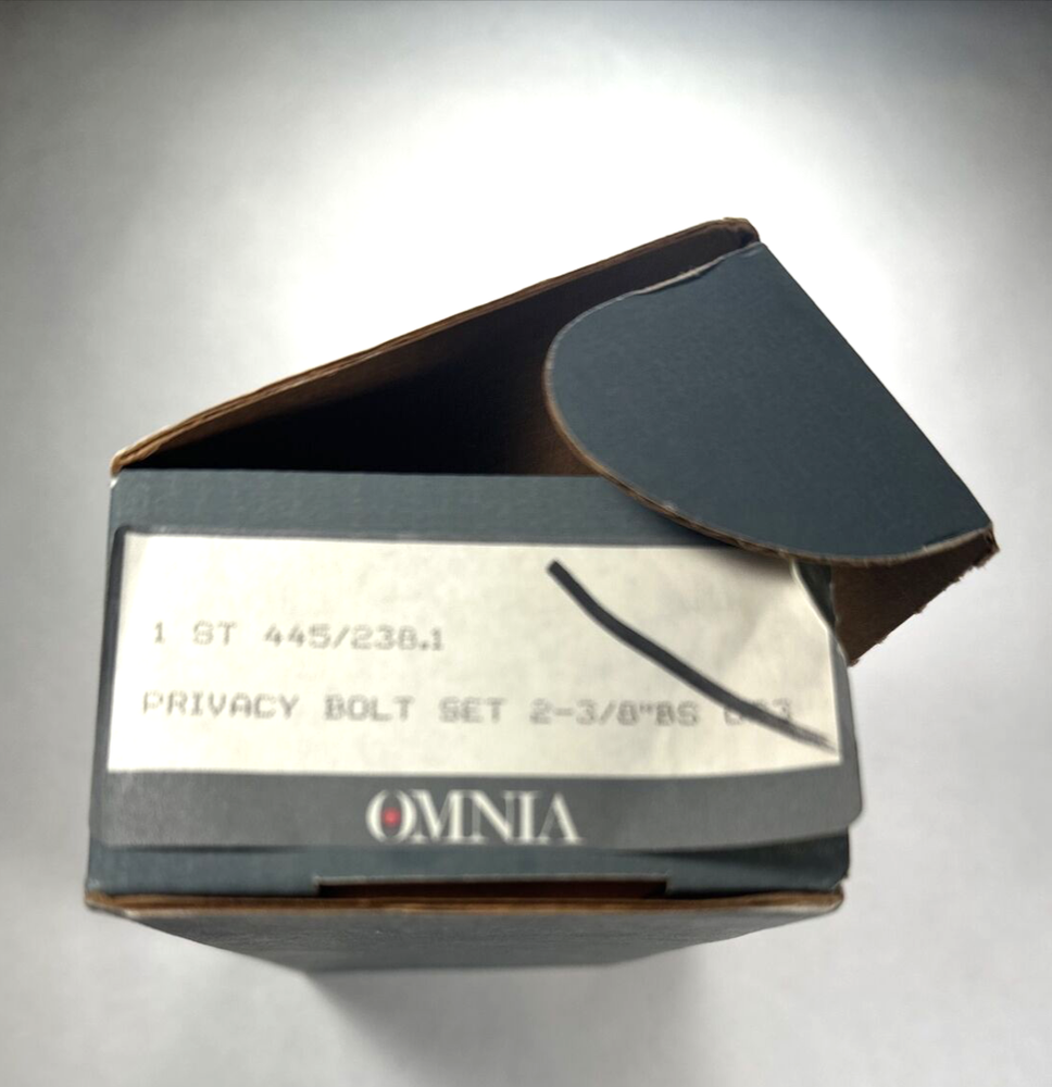 New Omnia Brass Privacy Bolt Set 445/238.1
