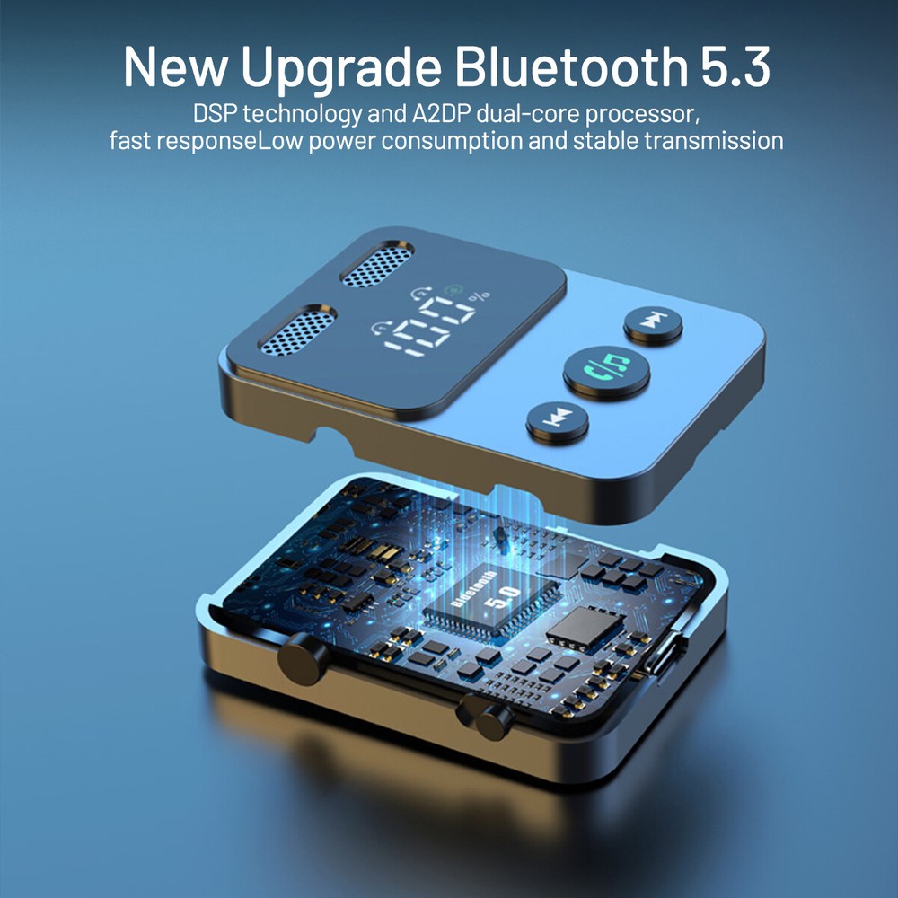 2-in-1 Wireless Bluetooth AUX Audio Receiver Adapter Car Accessories Universal