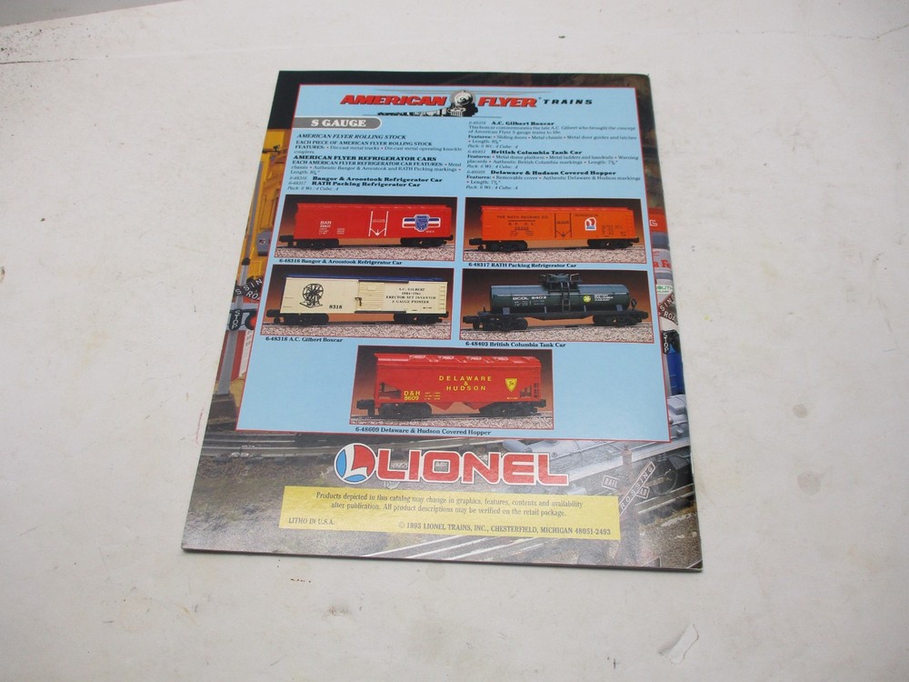 Lionel Catalog 1993 Book Two