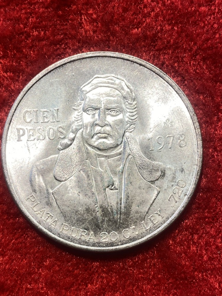 1978 Mexico 100 Pesos SILVER Uncirculated