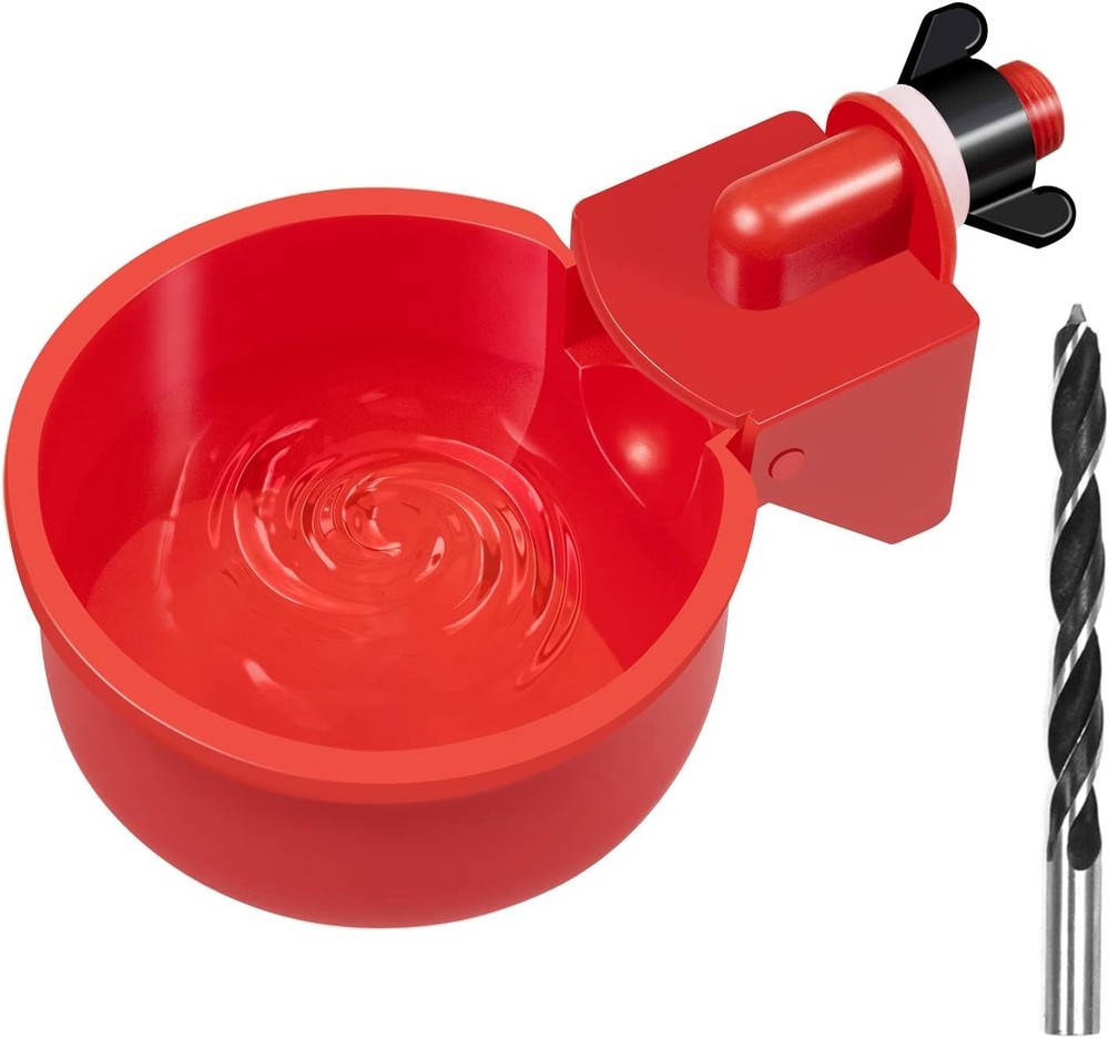 Reinforced Automatic Chicken Water Cups 4 Pack - Easy Clean Poultry System