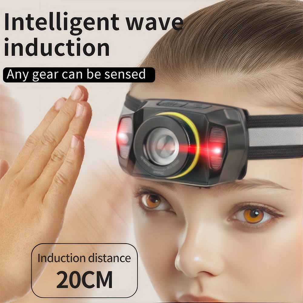 Super Bright LED Zoom Headlamp USB Rechargeable Headlight Head Torch Flashlight