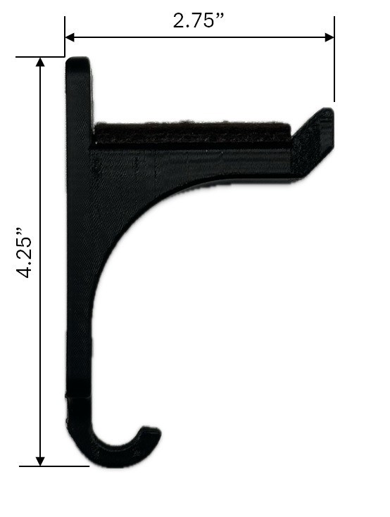 Archery Wall Mount - Universal Bow Display Hanger with Accessory Hook, Black