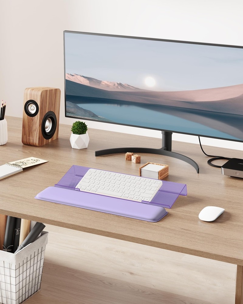 Computer Keyboard Stand for Desktop, Keyboard Wrist Rest Holder Stand for Eas...