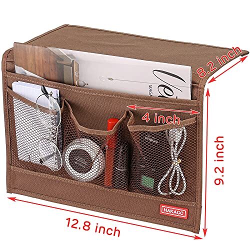 Bedside Storage Organizer Couch Remote Control Caddy Bed Table Holder Pockets