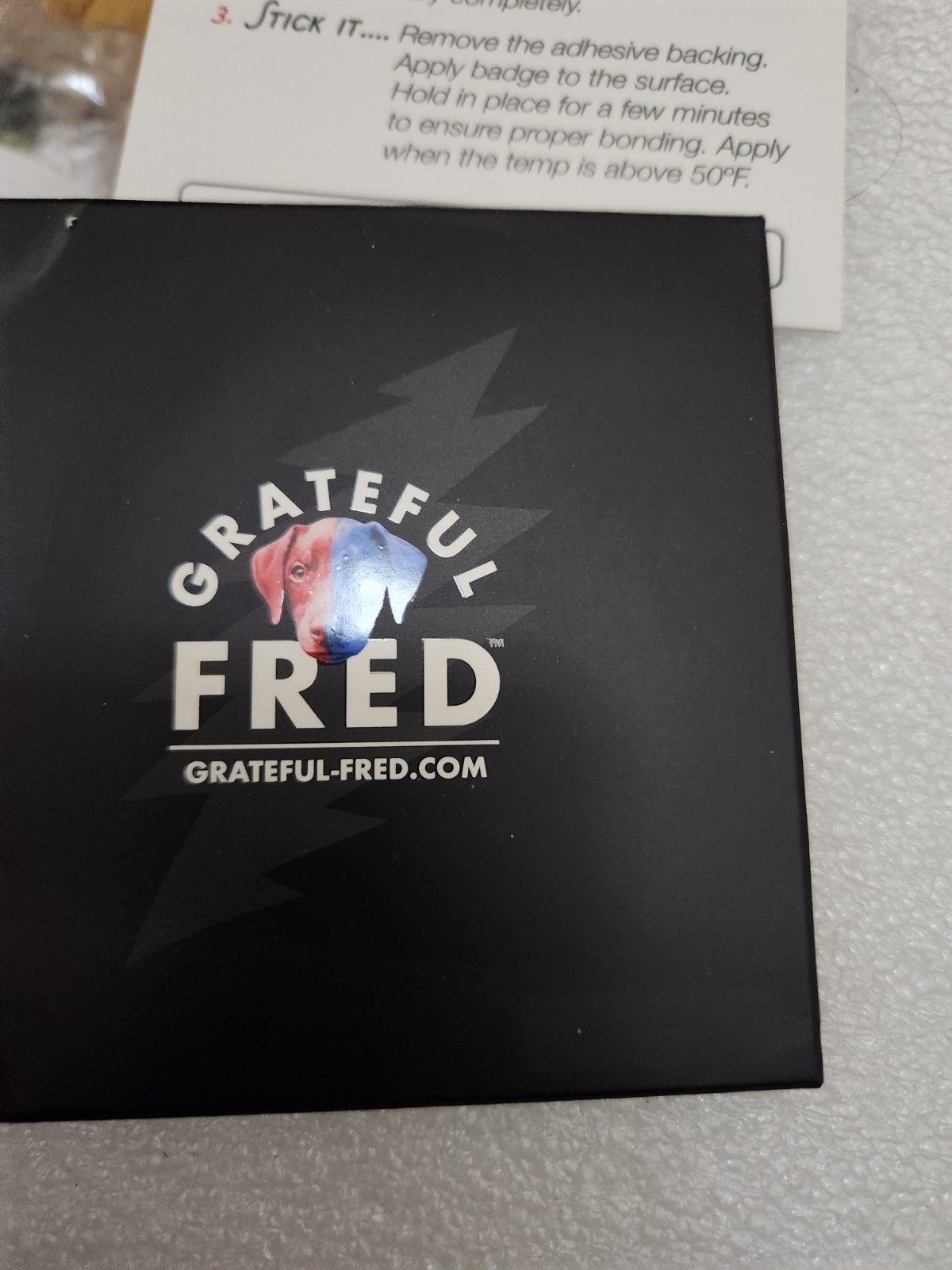 Grateful - Fred Red AND Blue The Stealie 2.0 Circle Car Emblem Badge