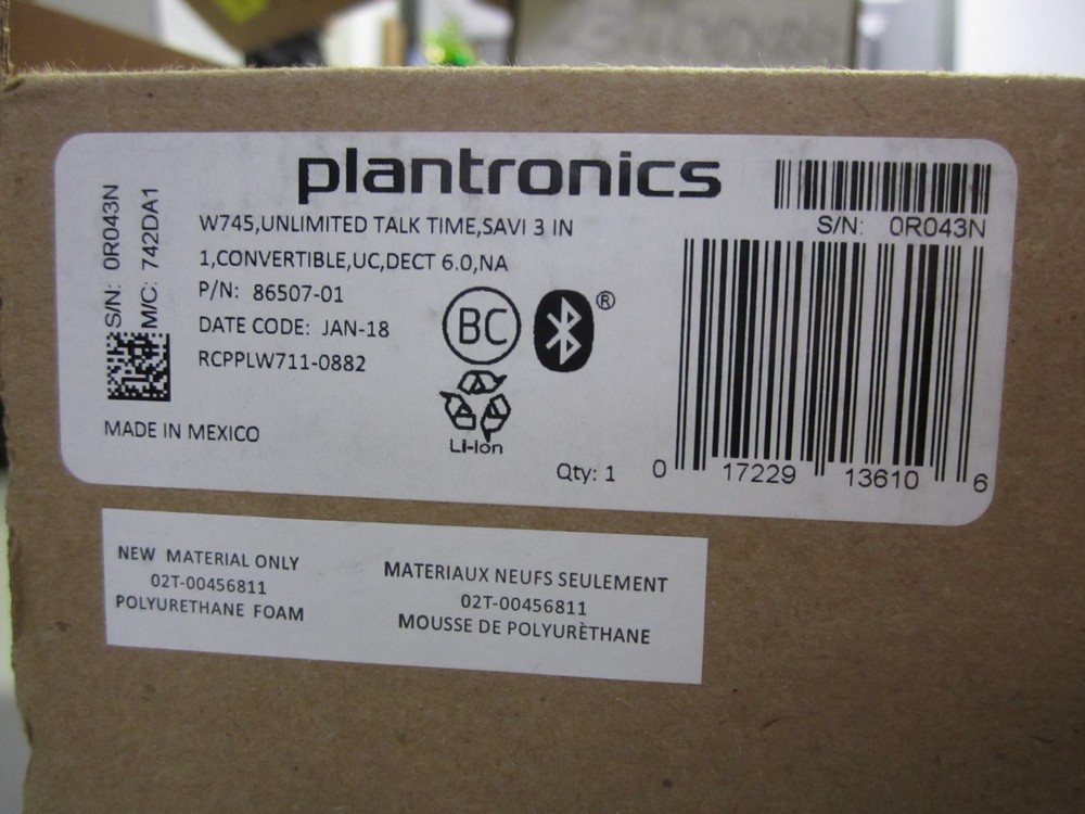 Plantronics SAVI W745 Multi Device Wireless Headset System/86507-01