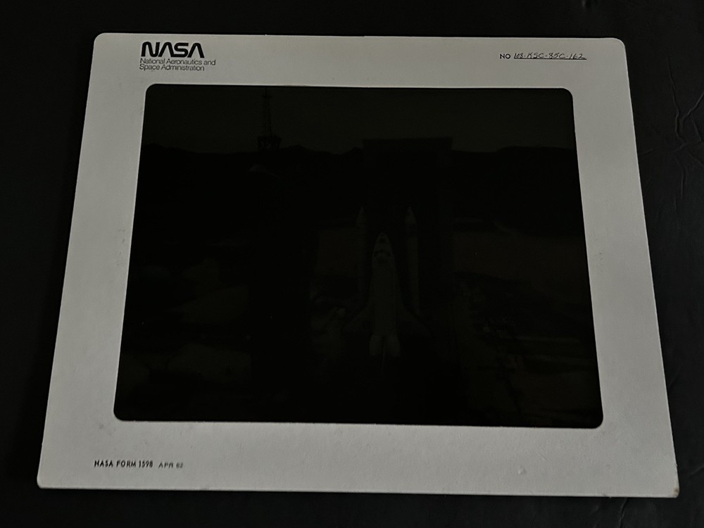 1985 NASA KSC Space Shuttle Enterprise Vandenberg CA Presentation Transparency