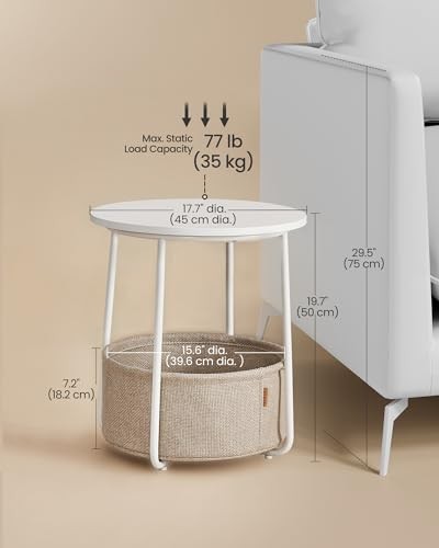 LILEA Collection - Small Round Matte White + Camel Brown Without LED light