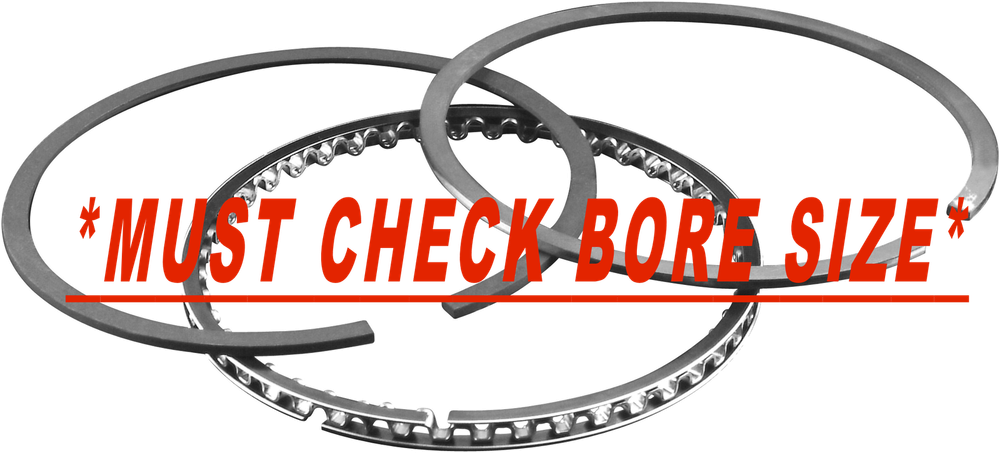 Hastings Chrome Piston Ring Set 2C4357 for STD Bore Engines - Not OVERSIZED