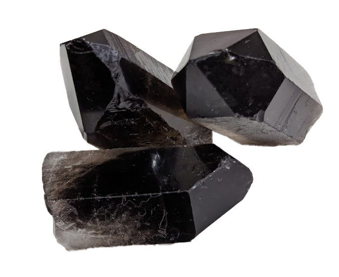 Smoky Quartz Crystal Points Dark, natural