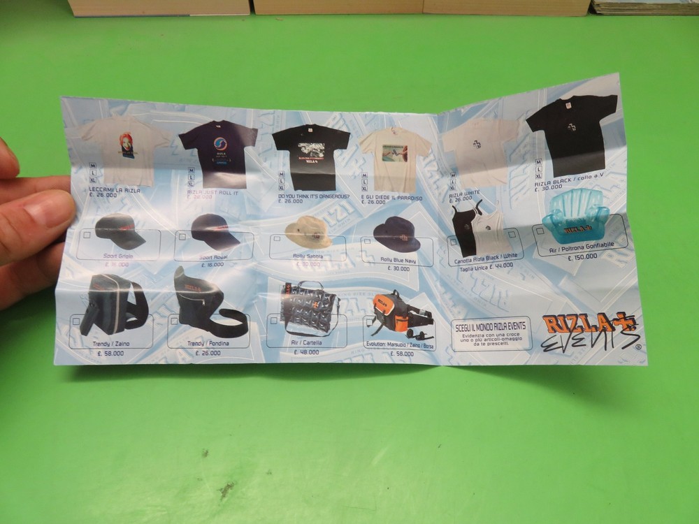 RIZLA EVENTS brochure collection points - September 2000