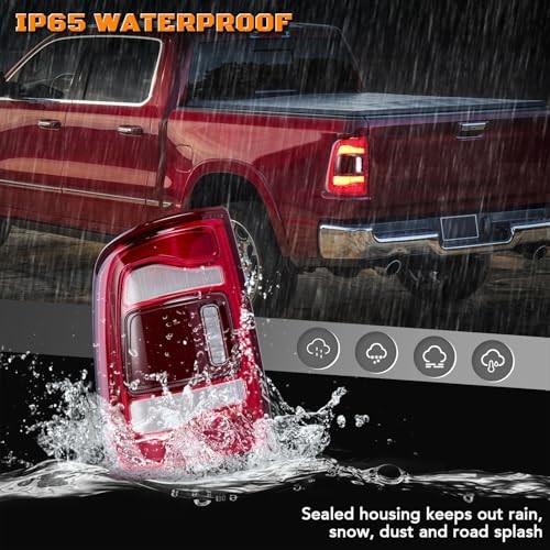LED Tail Lights for Ram 2500 3500 - Tail Lights Assembly with Left Side Red