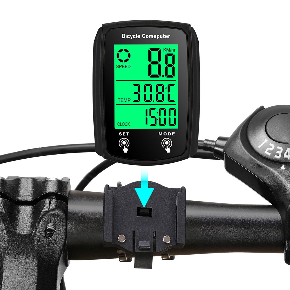 4PCS Bike Bicycle Speedometer Cycle Digital Odometer Computer Waterproof LCD