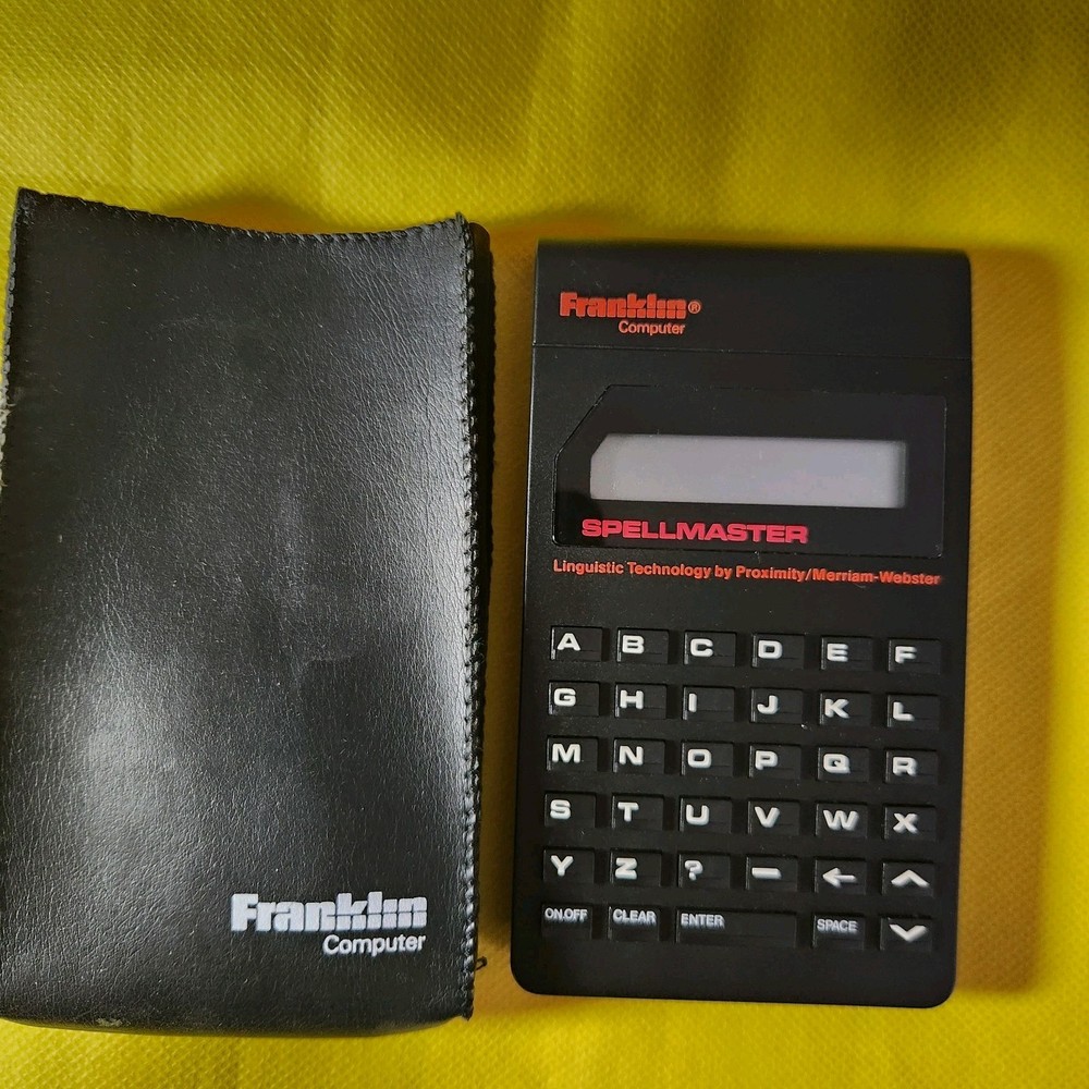 Franklin Computer Spellmaster With Case PS-104 Merriam Webster Tested Working