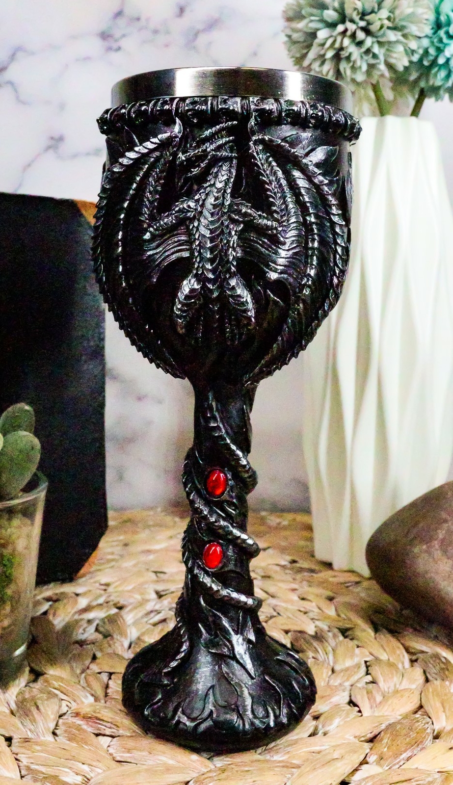 Ebros Legend Of The Thrones Dragon Blood Fire Dragon Wine Goblet Chalice Cup 6oz