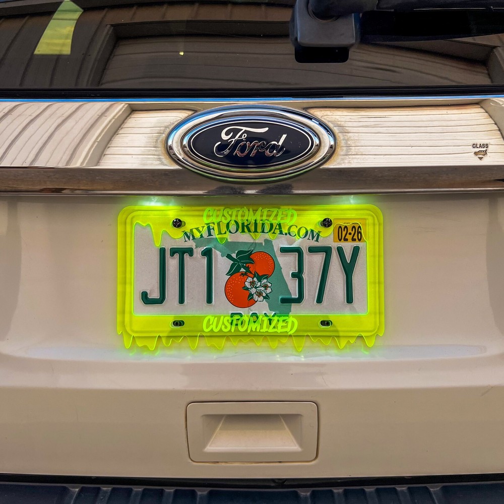 Slime CUSTOM PERSONALIZED License Plate Frame COLOR CHOICE