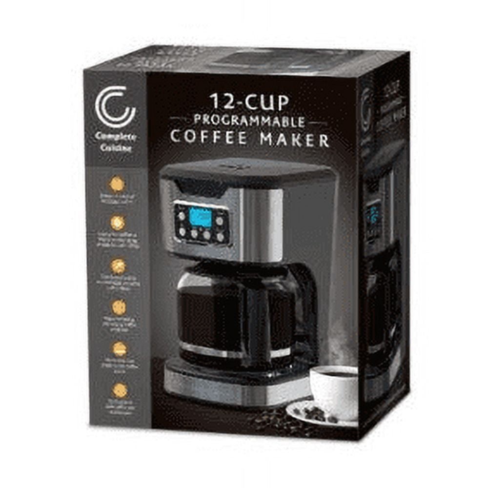 12-Cup Programmable Coffee Maker, Electric Brewer, Auto Shut Off, Digital Displa