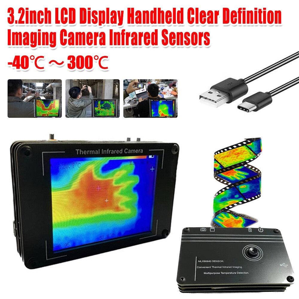 LCD Infrared Thermal Imager Sensor IR Thermometer Thermal Imaging Camera Type-C
