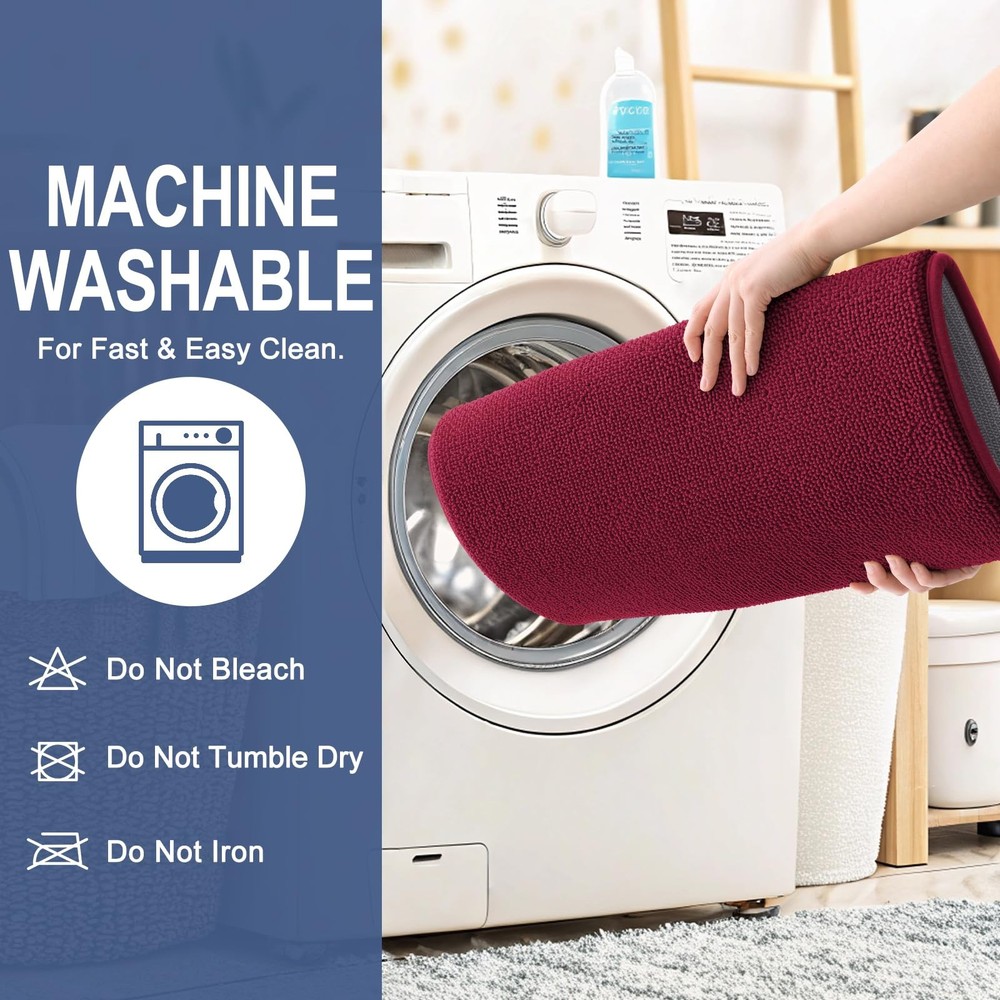Thick Memory Foam Bath Mat Rug 24x16 Extra Soft Absorbent Bathroom Rug Quick ...