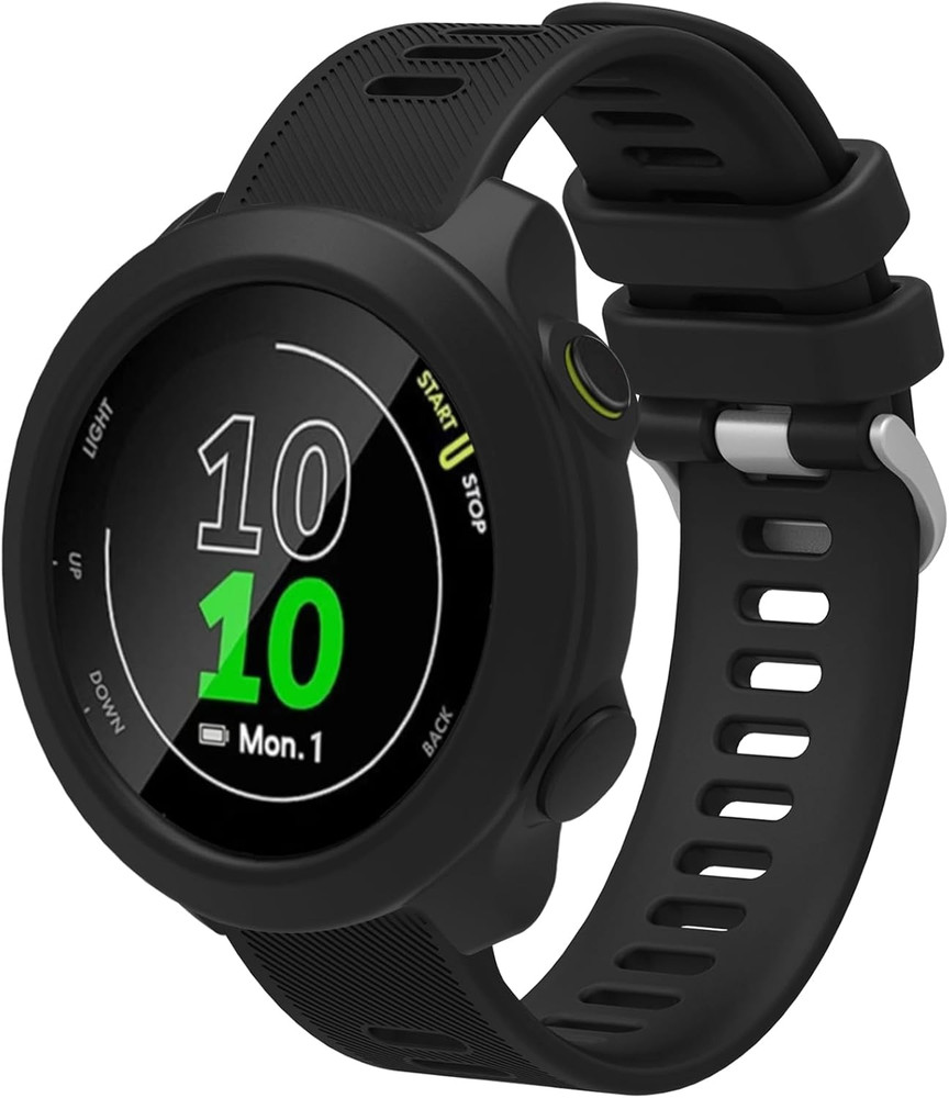3 Pack Watch Cover Compatible with Garmin Forerunner 55 Silicone Protective Case