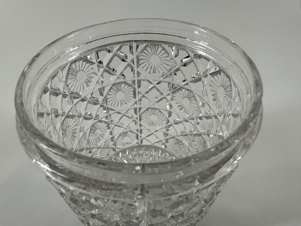 Glass Pickle Relish Sugar Fork Silver Castor Reed Barton Daisy Button EAPG